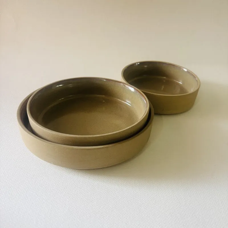 Earth & Amber Salad Bowl (300 mL/500 mL/550 mL) - Set of Three media 5