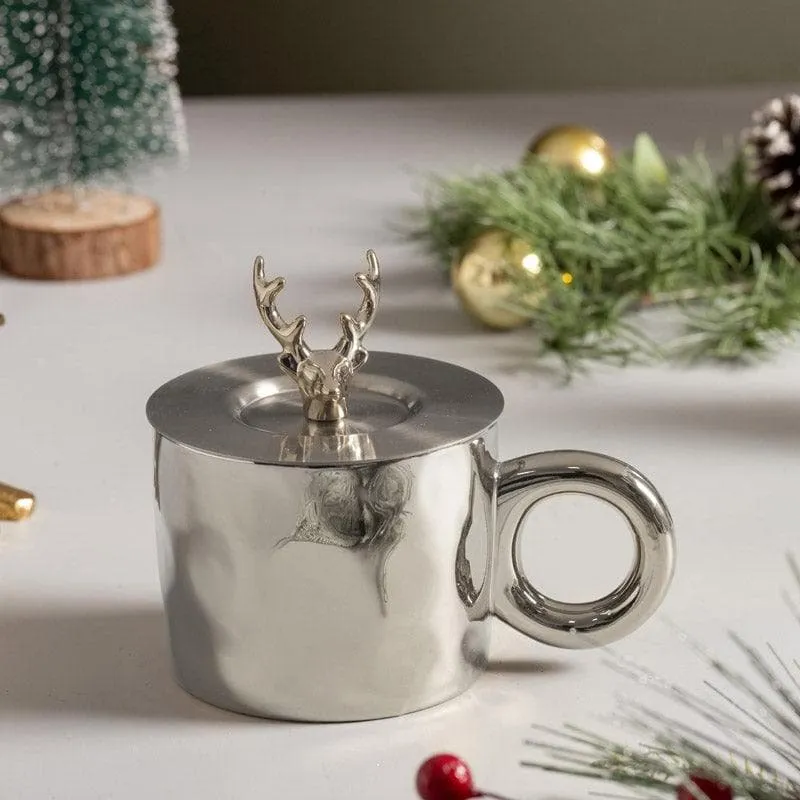 Deer Porcelain","Metal Coffee Mug (400 mL) media 1