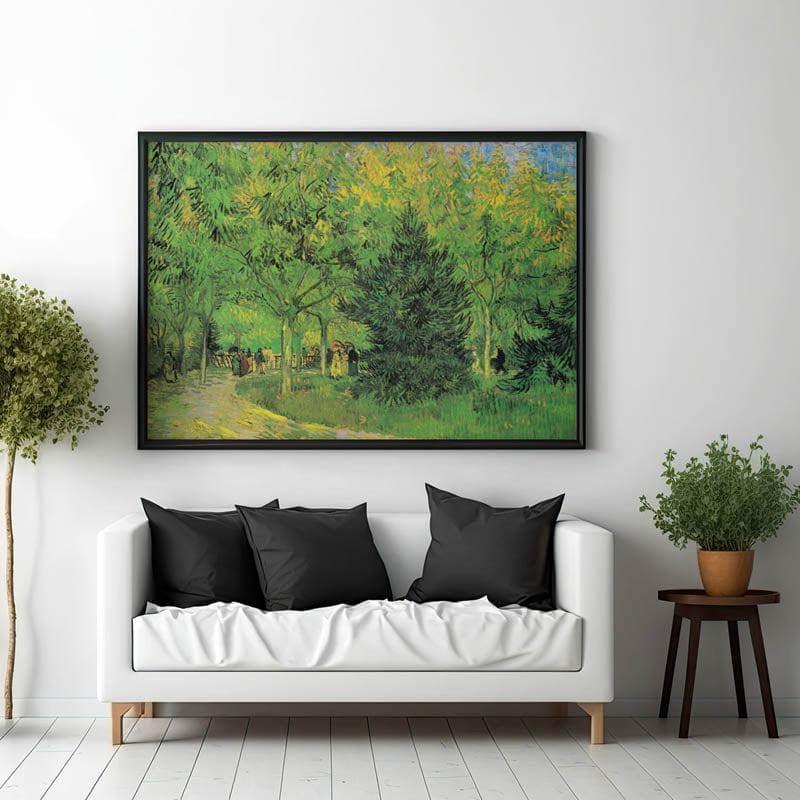 A Lane In The Public Garden At Arles By Vincent Van Gogh - Black Frame