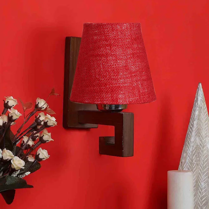 Royal Conical Wooden Wall Lamp media 3