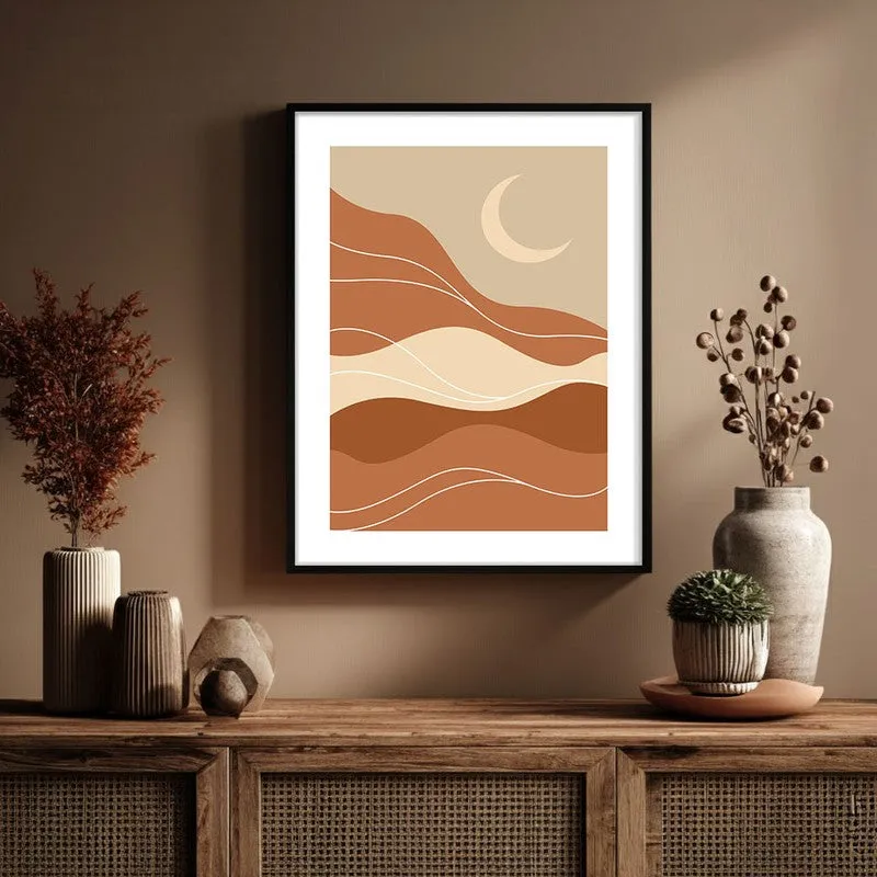 Desert Drift Canvas Wall Painting With Black Frame media 6