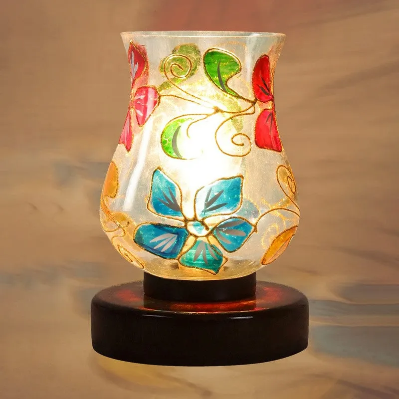 Sparklix Mosaic Glass Table Lamp With Wooden Base - Multicolor media 7
