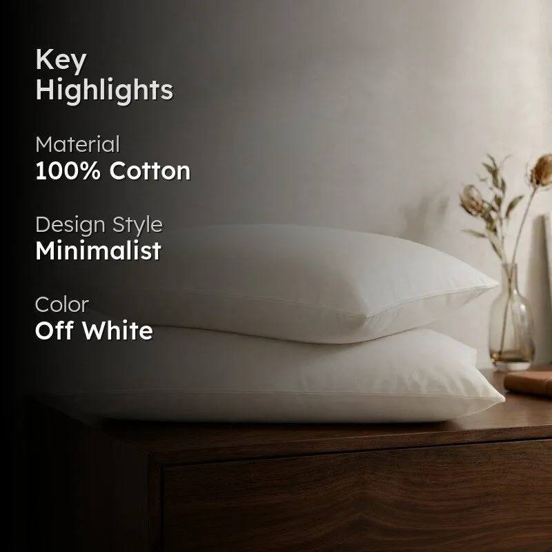 SnowHug White Pillow Covers (120 GSM) - Set Of Two media 2