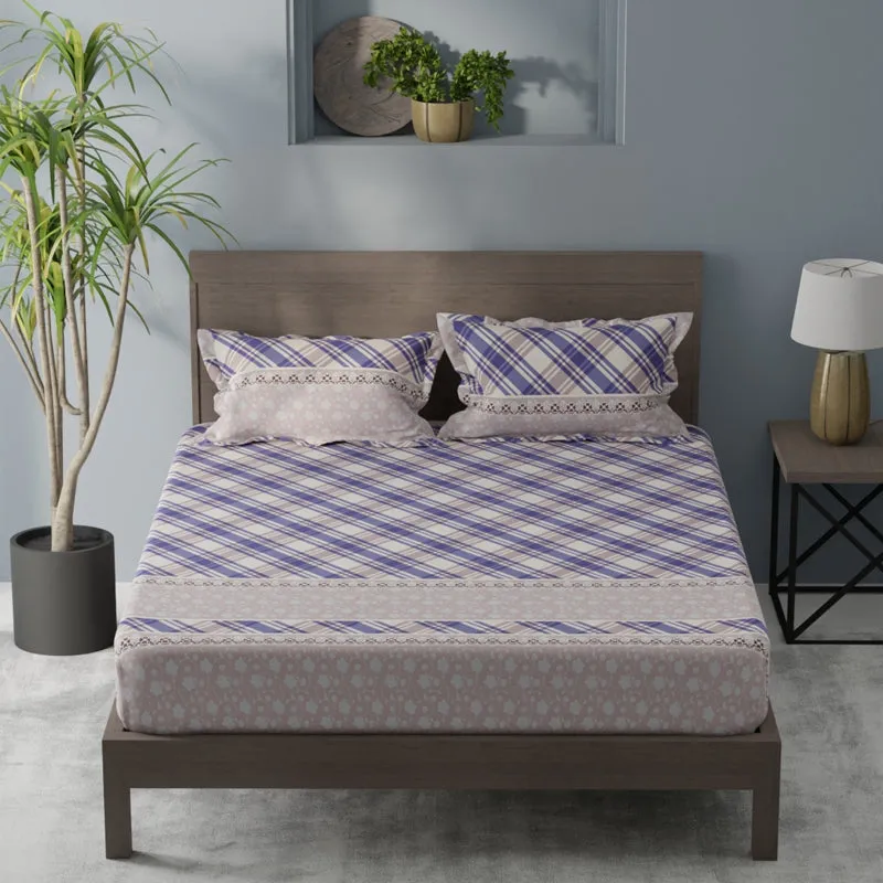 PlaidNest Comforters (Purple)- 120 GSM media 1