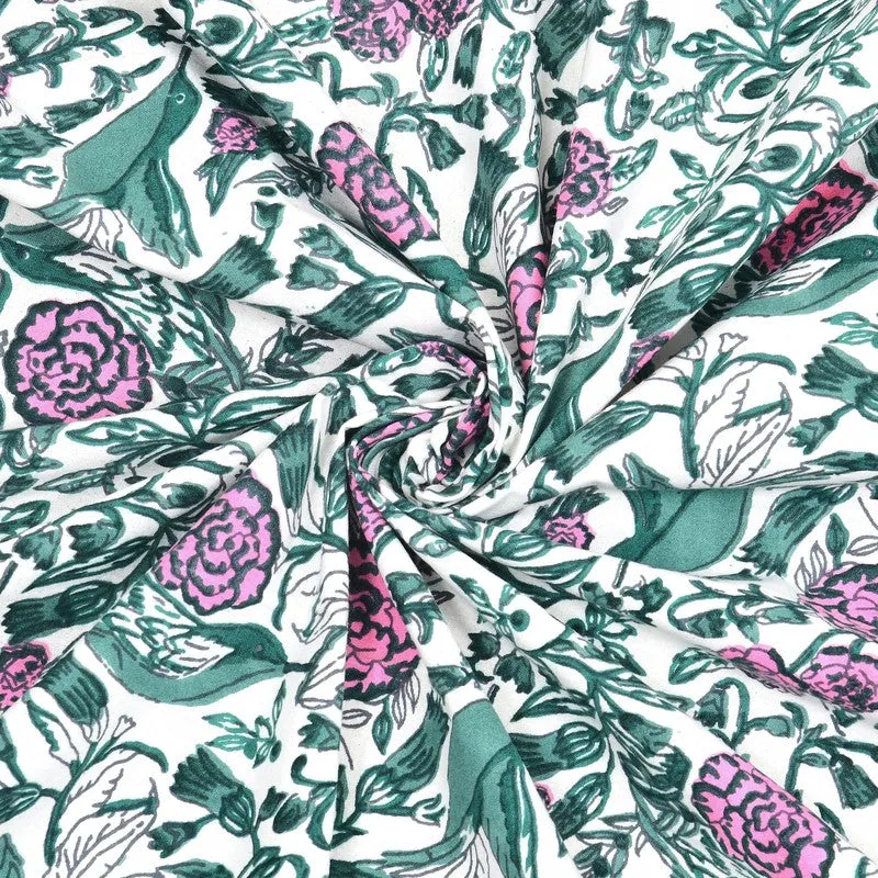 Formum Cotton Bedsheet (Purple,Green) - 240 TC media 5