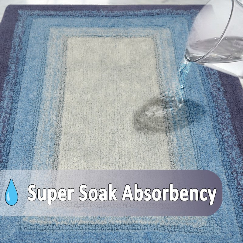Dryora Cotton Bath Mat - Blue media 7