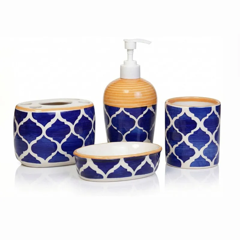 Bloom Aura Ceramic Bathroom Set - Four Piece Set media 3