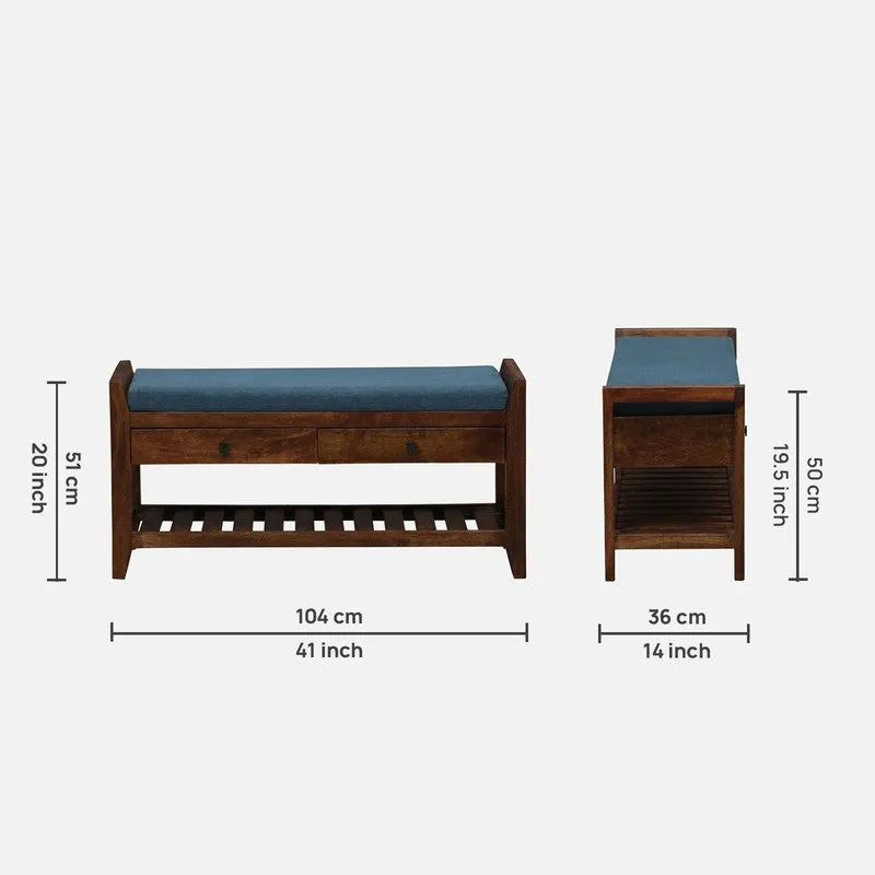 Harbor Nest Mango Wood Shoe Rack - Blue media 11