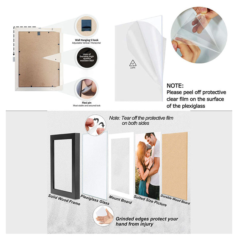 Nora Nova Photo Frame (White) - Set Of Six media 5