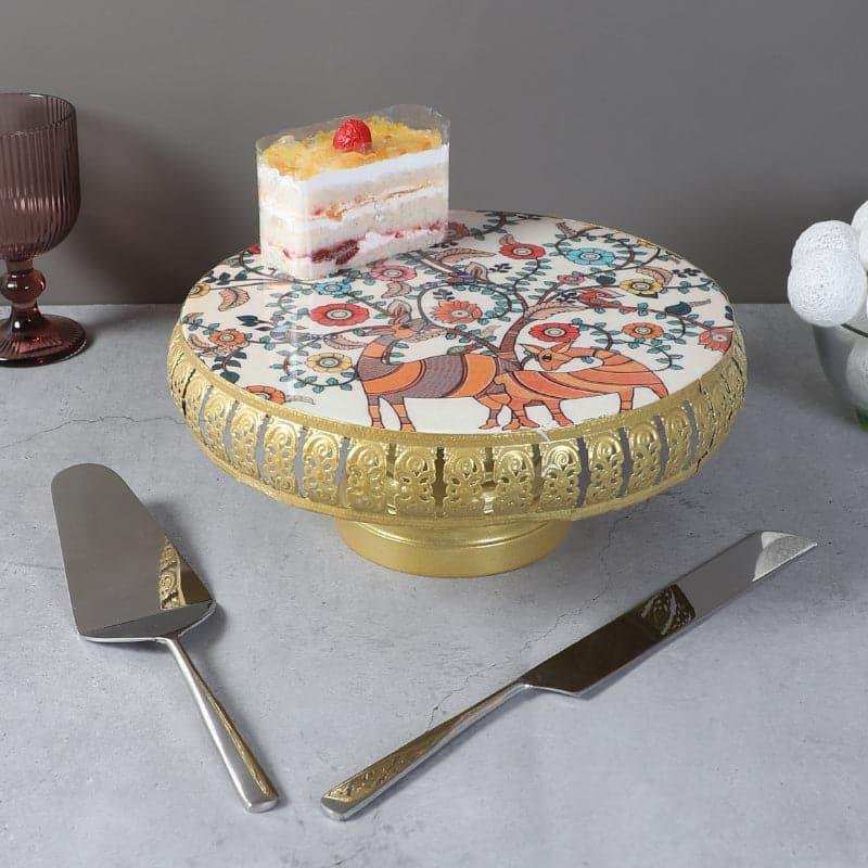 Blossom Spread Cake Stand With Knife & Server