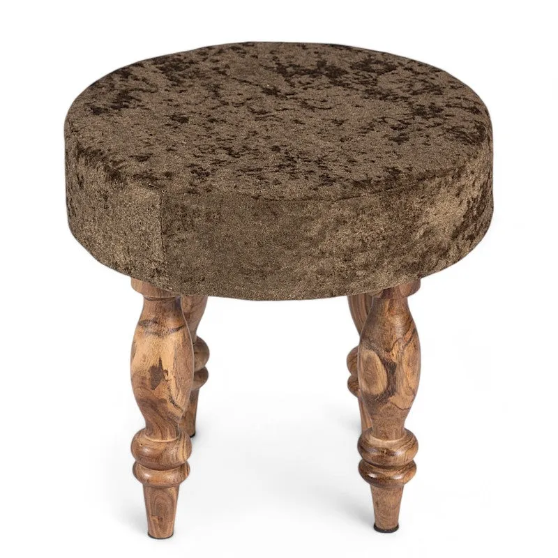 Rirox Sheesham Wooden Stools (Brown) - Set Of Two media 3