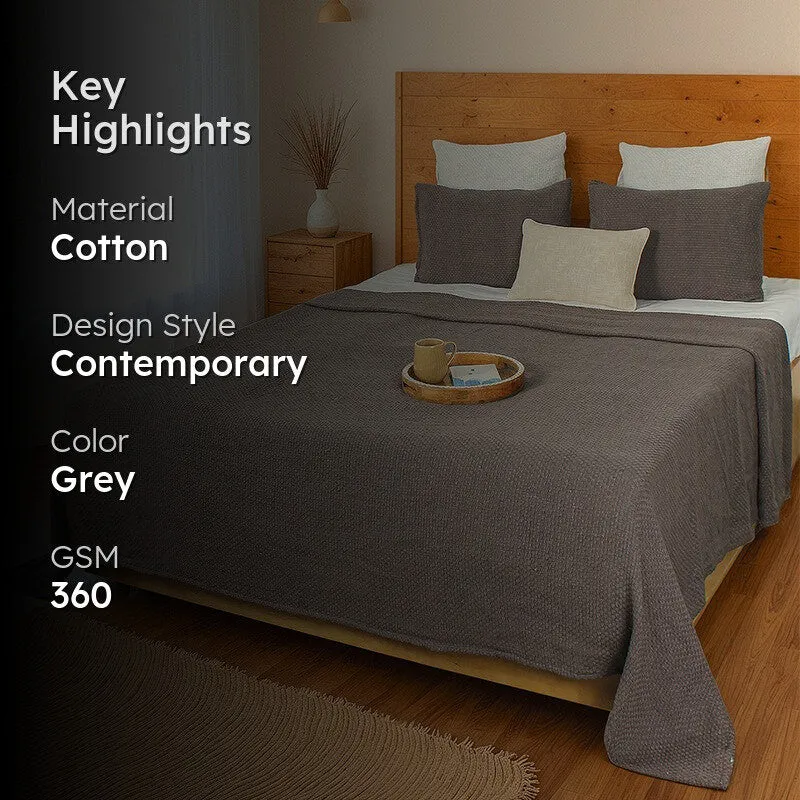 Solara Whim Handloom Bedcovers -Grey media 2