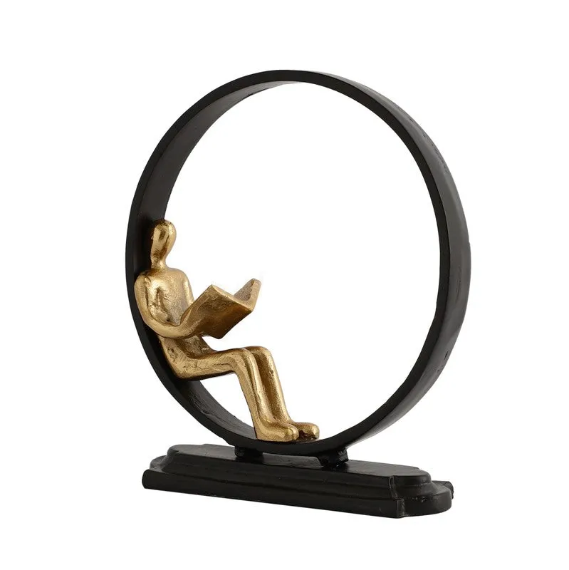 Abiding Reader Showpiece - Gold & Silver media 5