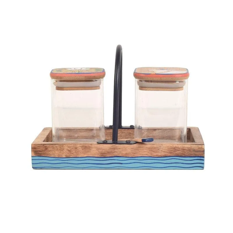 Kamal Storage Jar With Tray (160 ml) - Set Of Two media 4