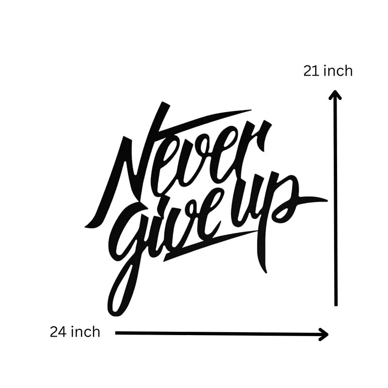 Never Give Up Black Iron Wall Accent media 5