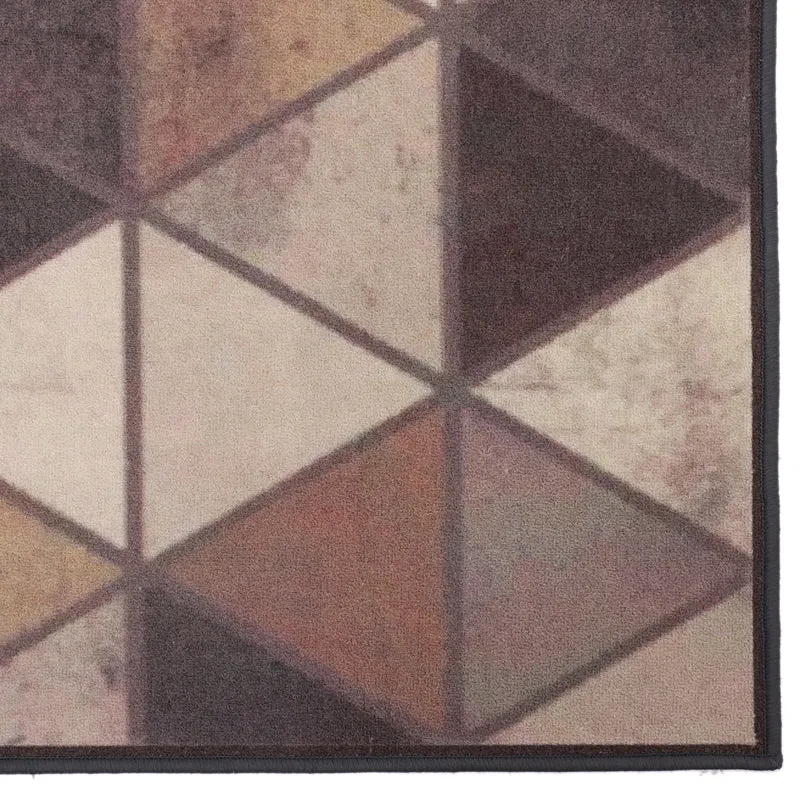 Earthy Triangles Anti-Skid Carpet media 4