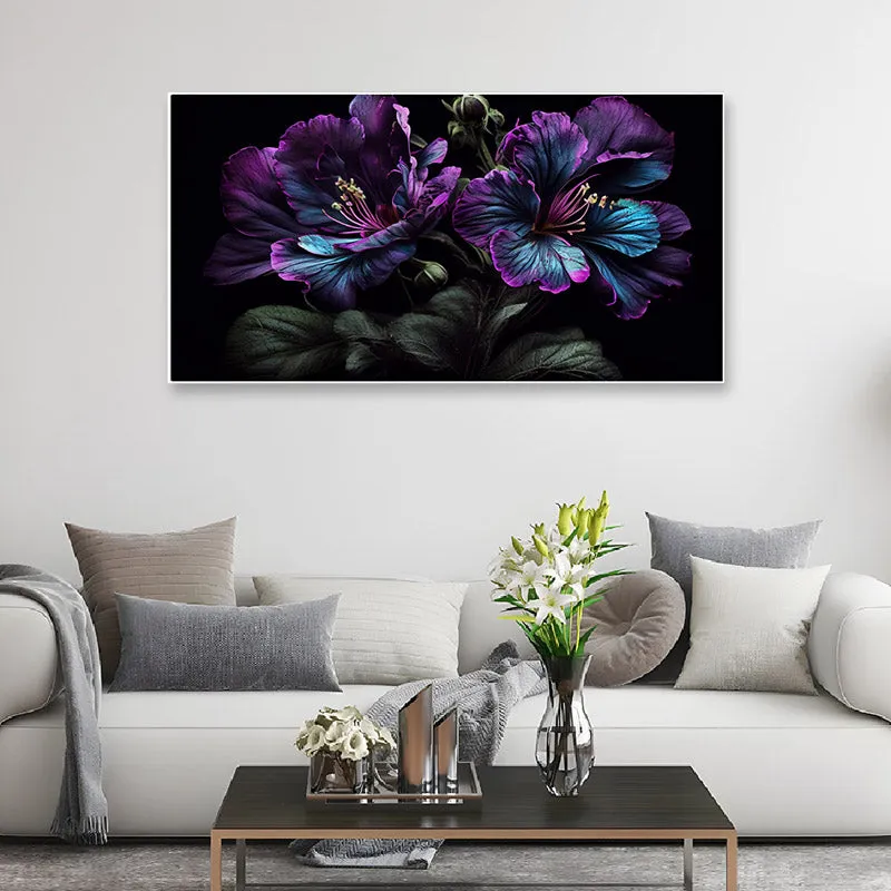 Violet Glory Floral Canvas Wall Painting media 1