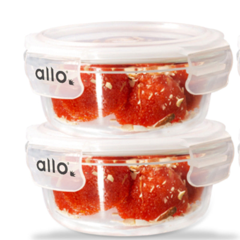 Oliva Round Glass Storage Container (400 ML) - Set Of Four media 5