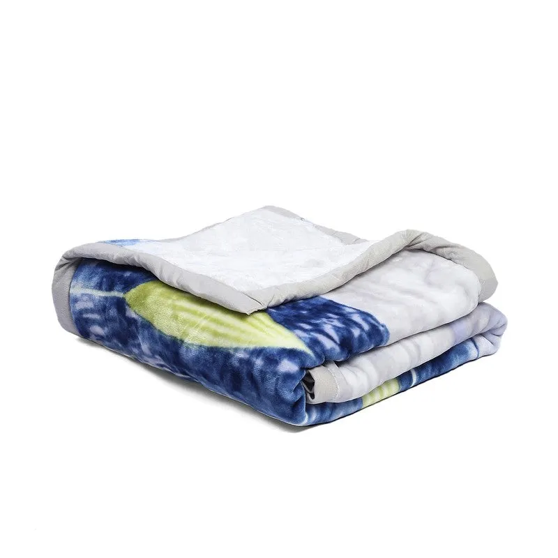 Monte Carlo Blossom Bliss Blanket (Blue,Lavender) - 500 GSM media 5