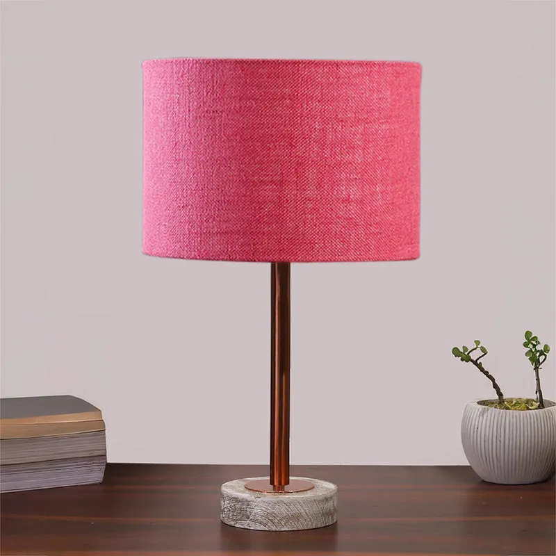 Sienna I Rodin Wooden Table Lamp - Pink,Copper,White media 3