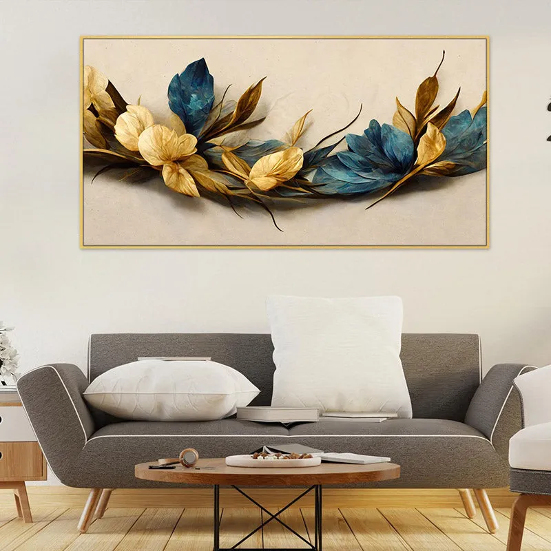 Entova Abstract Floral Wall Painting With Frame media 3