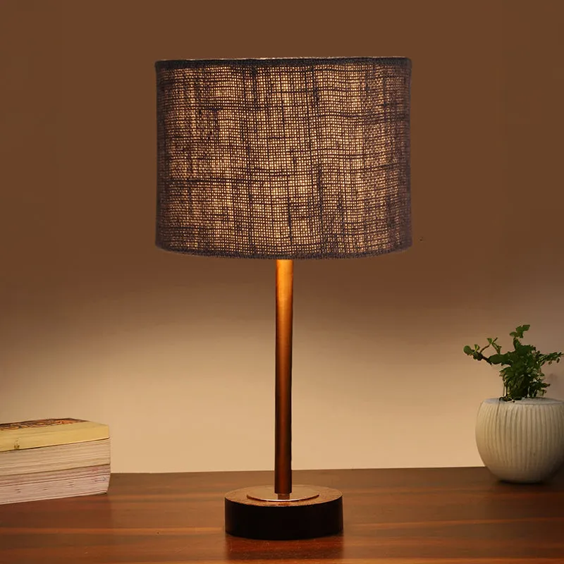 Sienna I Rodin Wooden Table Lamp - Grey,Copper,Brown media 1