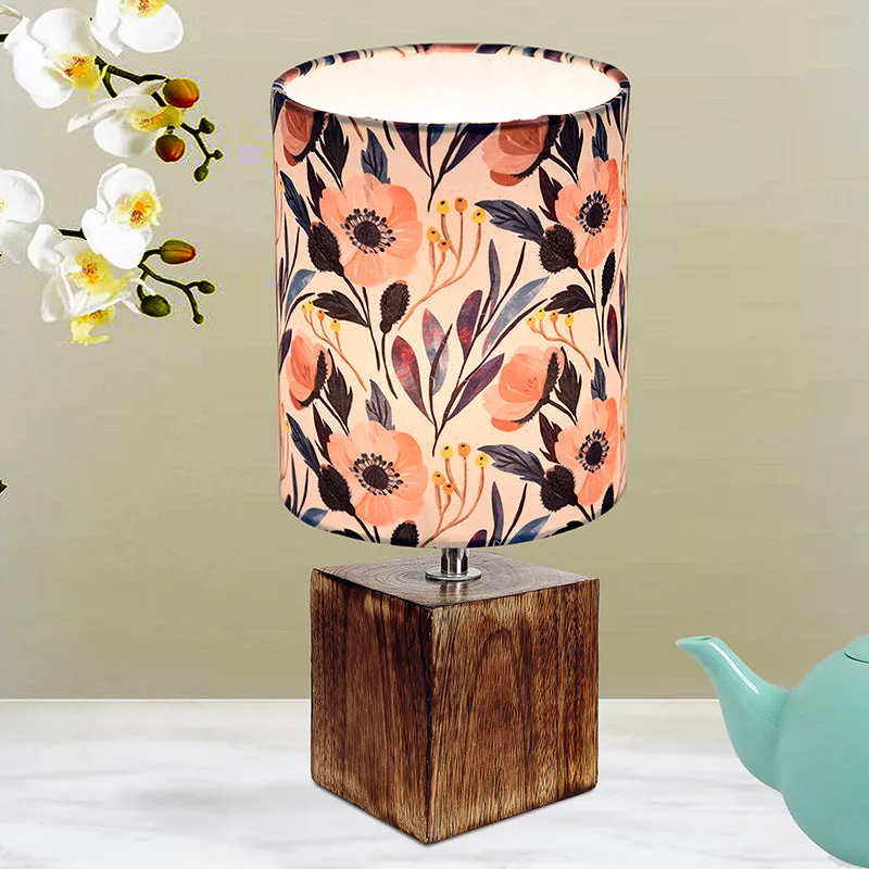 Oleda Flora Wooden Table Lamp - Multicolor media 1