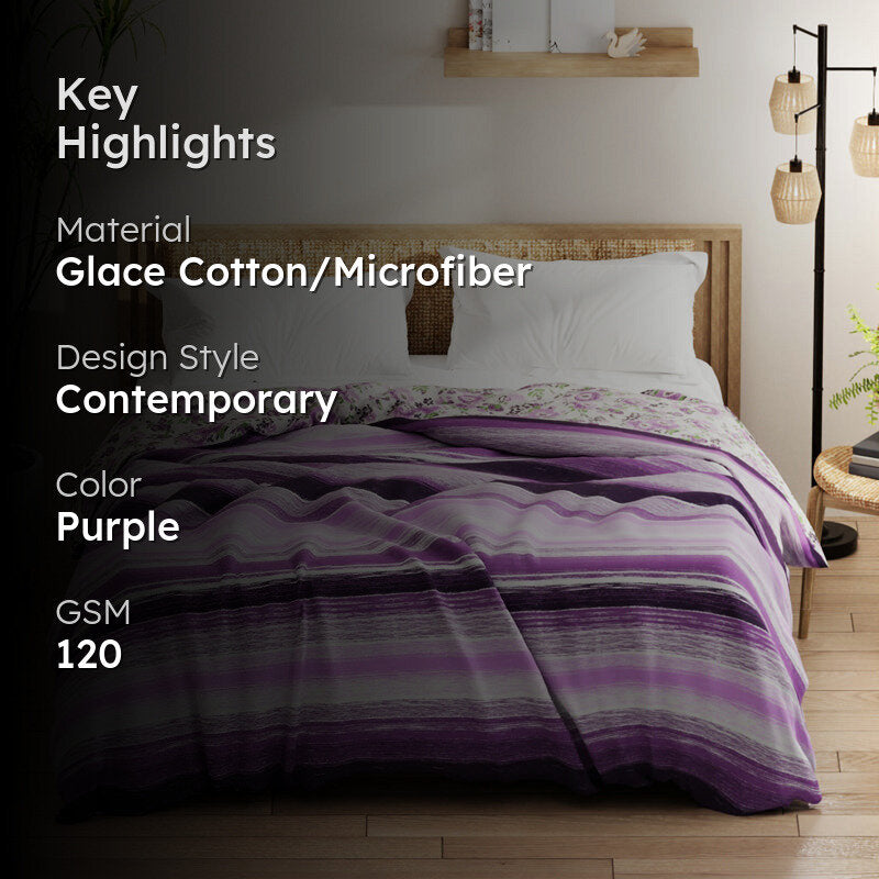Lilac Shore Stripe Comforter - 120 GSM media 2