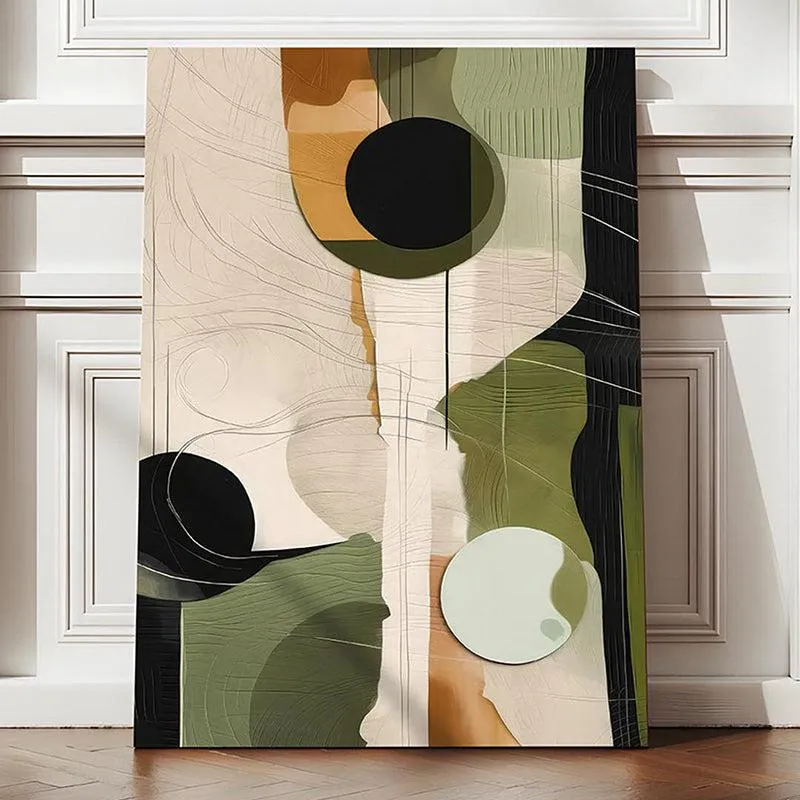 Desert Olive Canvas Abstract Wall Art media 5