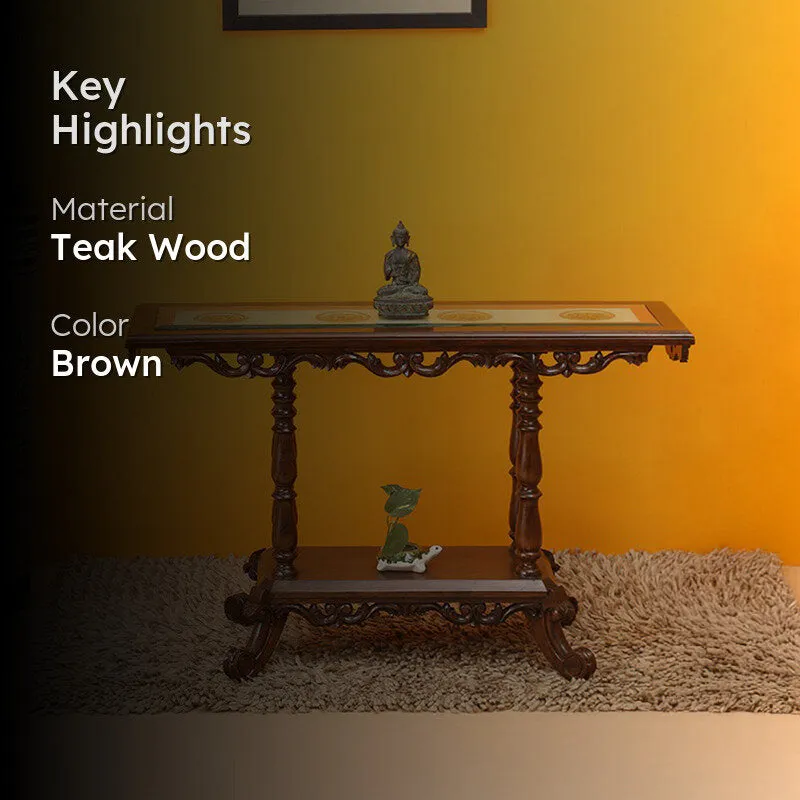 Kria Teak Wood Console Table media 2