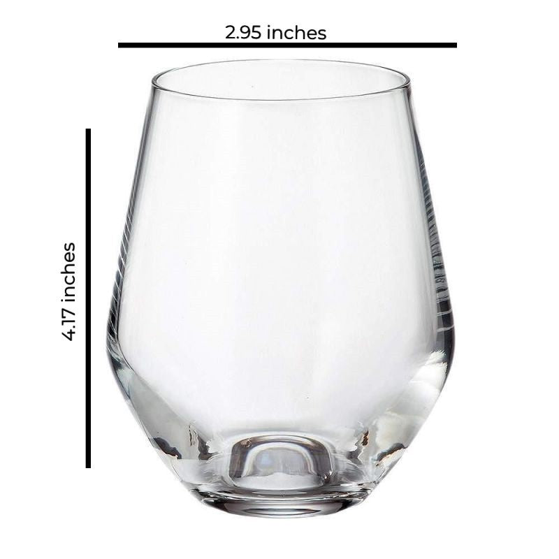 Davin Bohemia Crystal Wine Glass(350 mL) - Set Of Six media 9