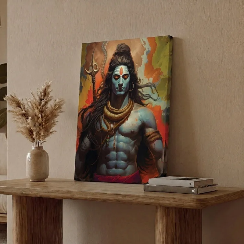 Shiva Meditate Canvas Wall Painting media 1
