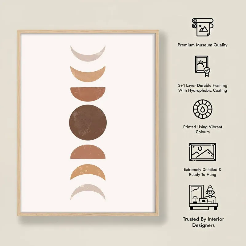 Celestial Balance Canvas Wall Painting With Brown Frame media 10
