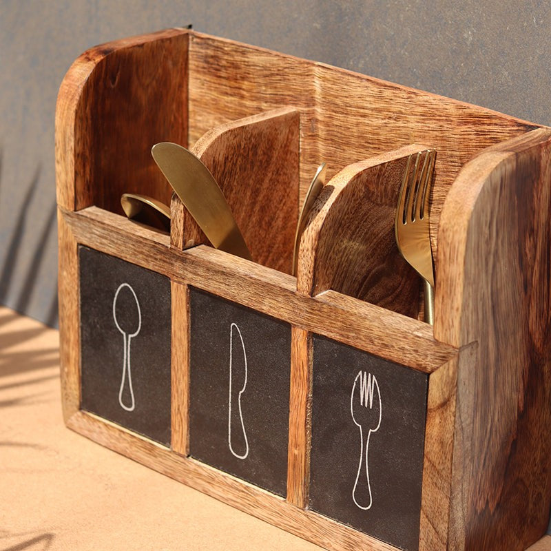 Homestead Wood Cutlery Stand media 4