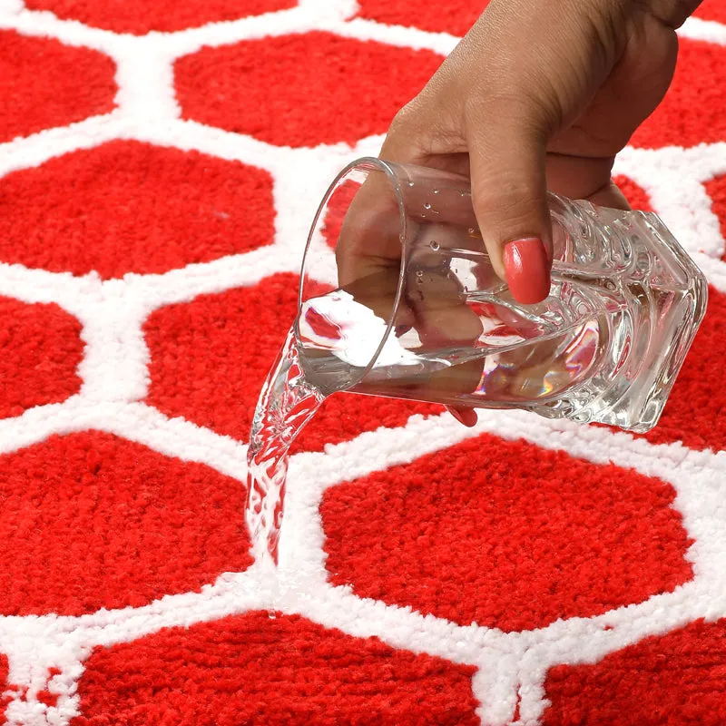 Trevona Cotton Bath Mat - Red media 5