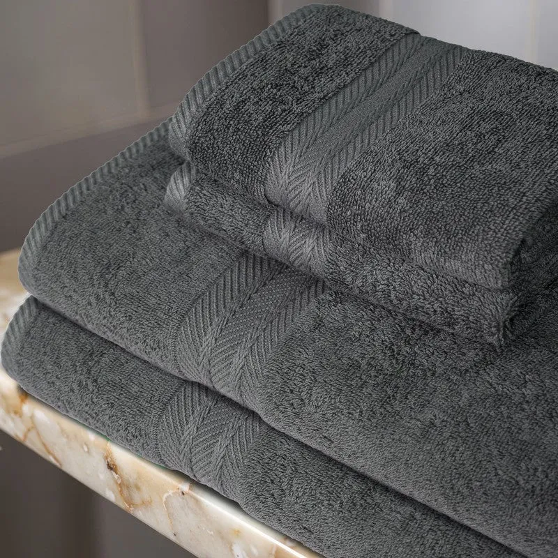 PlushAura Cotton Towel Sets (Dark Grey) - Set of Four media 6