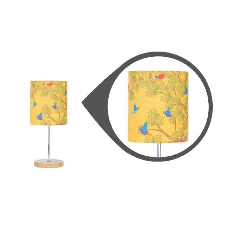 Gond Art Fabric Table Lamp - Multicolor media 5