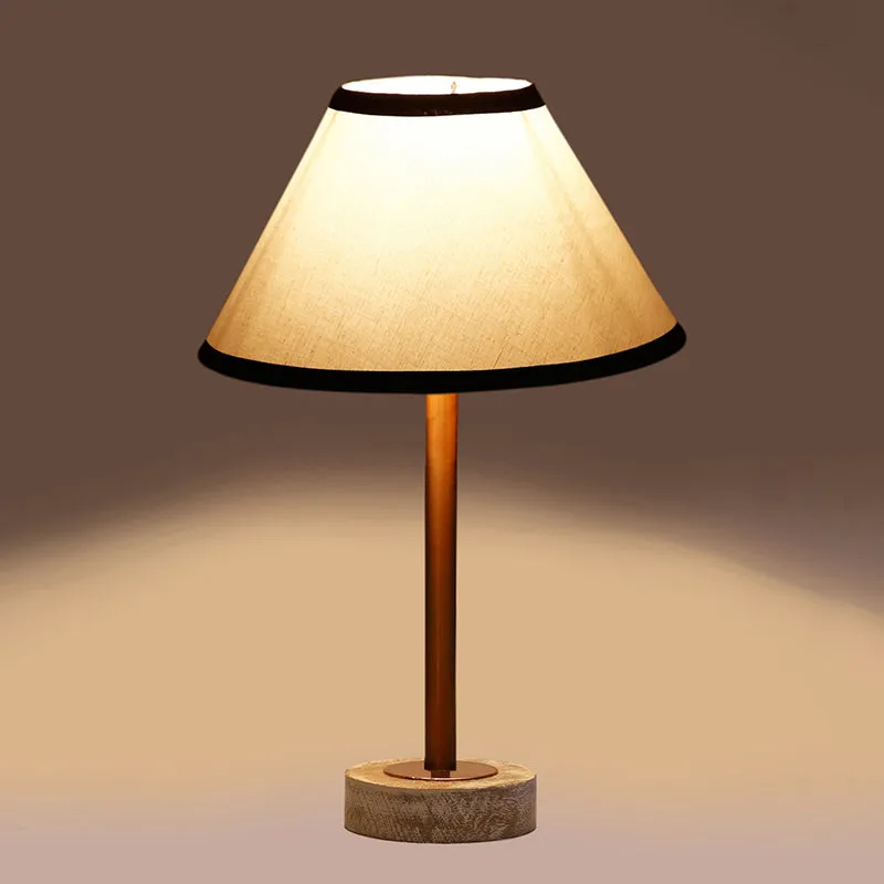 Cotin II Stripe Rodin Wooden Table Lamp - White,Copper media 6