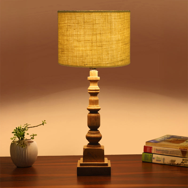 Sienna I Arbor Wooden Table Lamp - Yellow,Brown