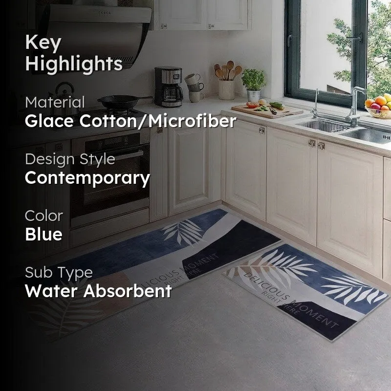 Grip Nest Glace Cotton/Microfiber Kitchen Mats - Set of Two media 2
