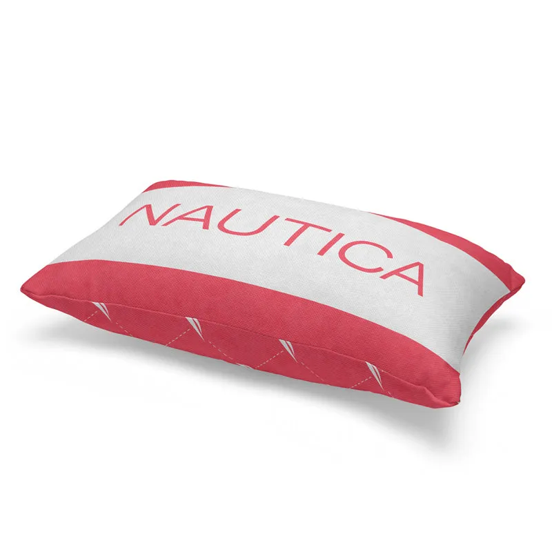 Nautica Logo Stripe Rectangular Cushion Cover - Coral media 7