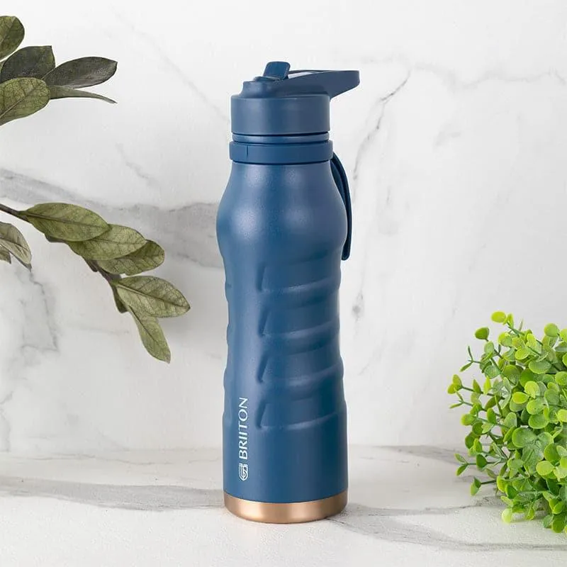 Epiquencher Hot & Cold Thermos Water Bottle (Blue) - 750 mL media 1