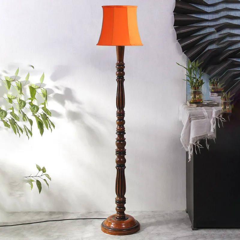 Masiya Miri Vintage Wooden Floor Lamp - Orange media 3