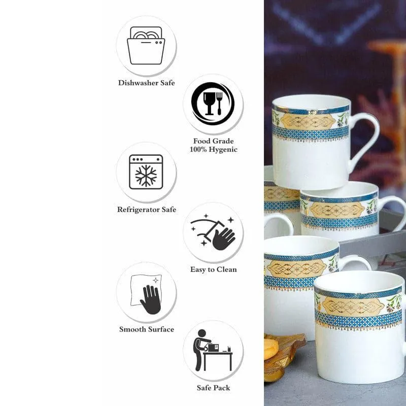 Sonaki Hamsa Bone China Tea Cup (220 mL Each) - Set of Six media 4