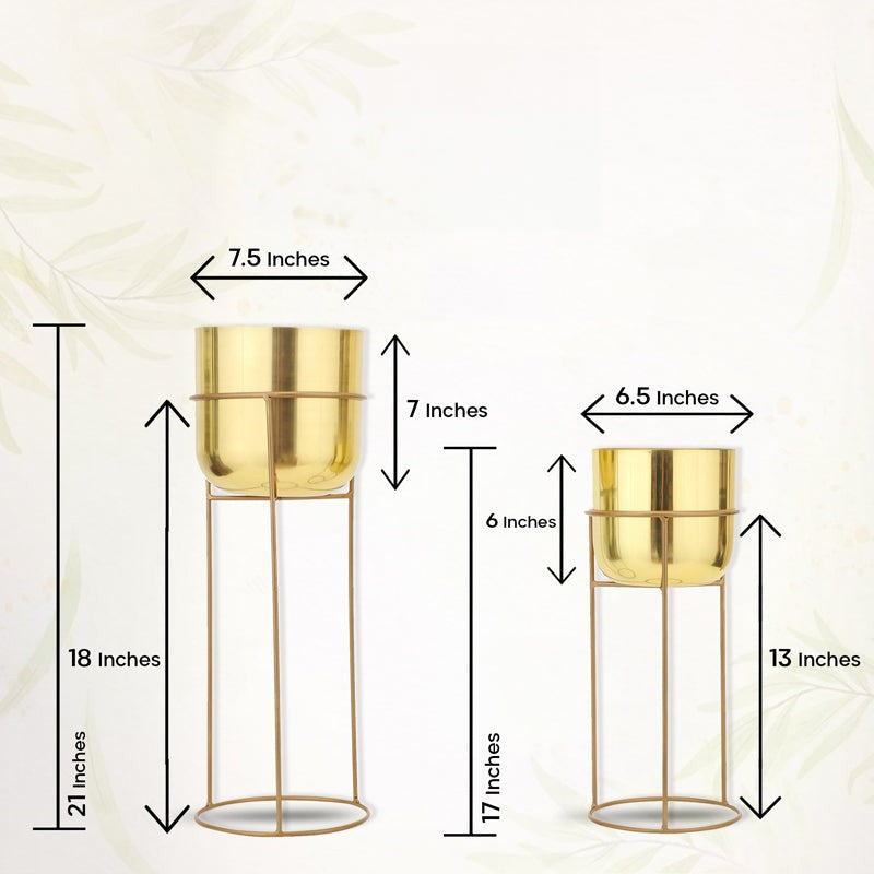 Milara Allure Planter (Gold) - Set Of Two media 7