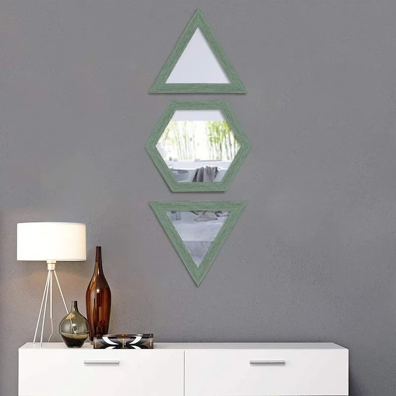 Zentry Wall Mirror With PVC Frame - Set of Three media 1