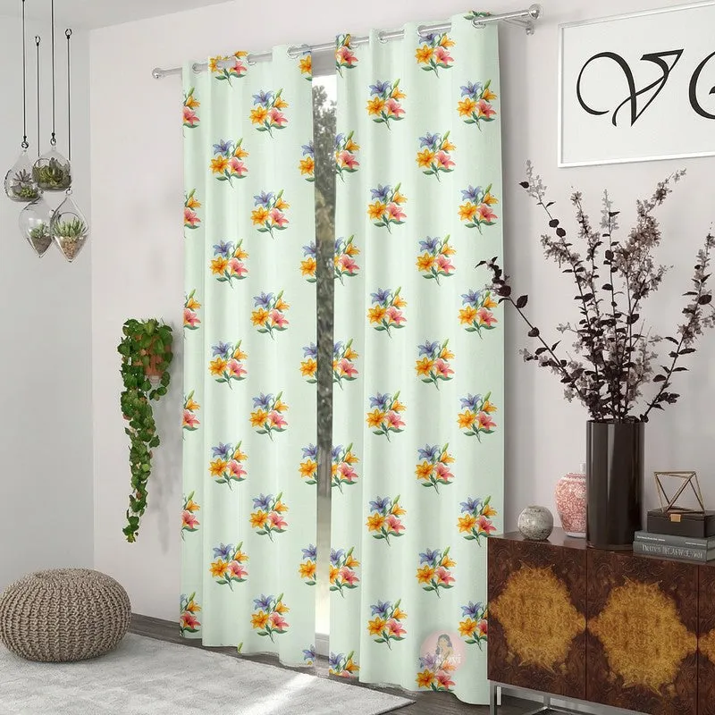 Garden Floral Aura Curtains - Set of Two media 4