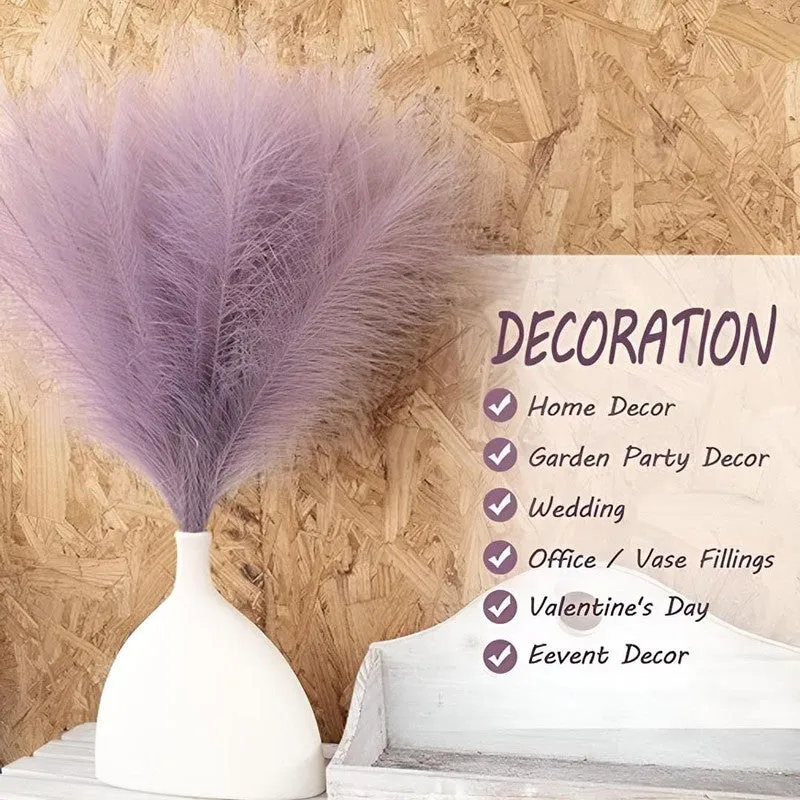 Artificial Feathery Pampas Grass (Soft Purple) - Set Of Four media 6