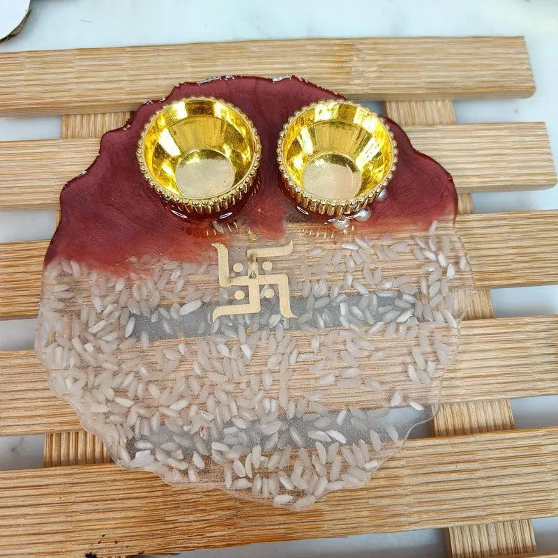 Swastika Resin Pooja Thali media 3