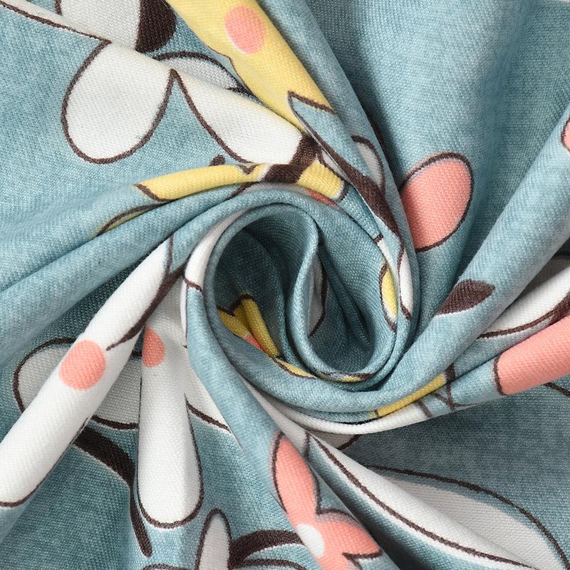 Sorrel Floral Microfiber Bedsheet (Blue Grey) - 130 GSM media 4